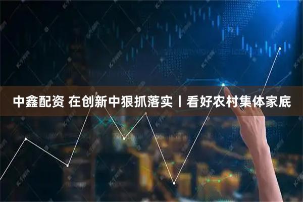中鑫配资 在创新中狠抓落实丨看好农村集体家底